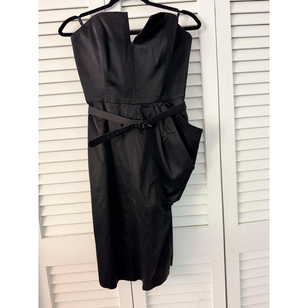 Bebe Black Strapless Cocktail Dress Size 10 Quiet Luxury